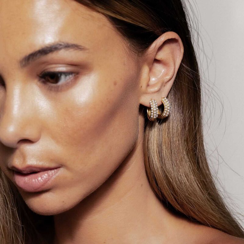 Silk & Steel Amara Hoop Earrings image number 2